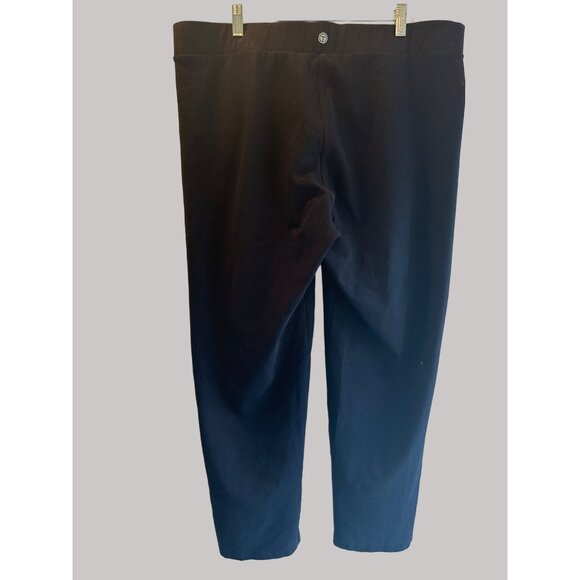 T By Talbots Women's Straight Leg Pants Cotton / Spandex Blend Black Size 2X - Picture 4 of 9